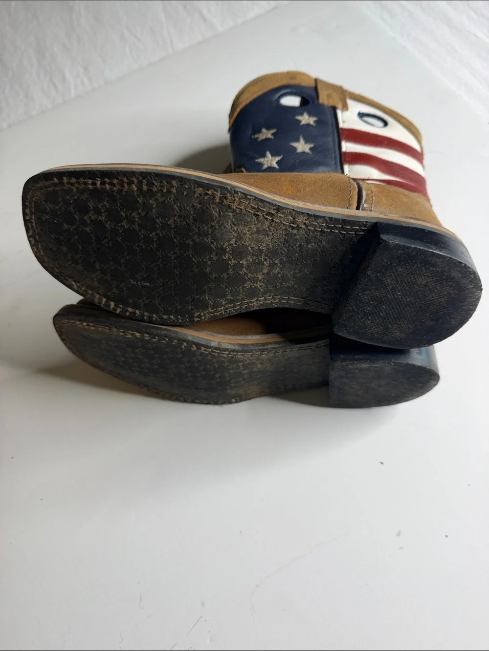 CODY JAMES BOYS' USA FLAG WESTERN BOOTS - BROAD SQUARE TOE size 1D